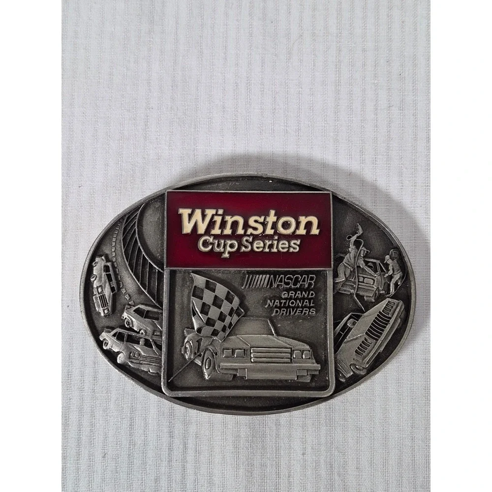 Vtg RJR NASCAR Winston Cup Series Belt Buckle Grand National Drivers Racing
